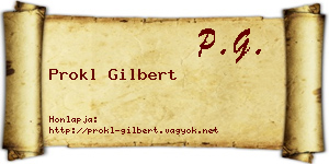 Prokl Gilbert névjegykártya
